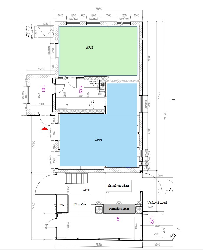 AP20 Rozpis přízemí - dokumentace